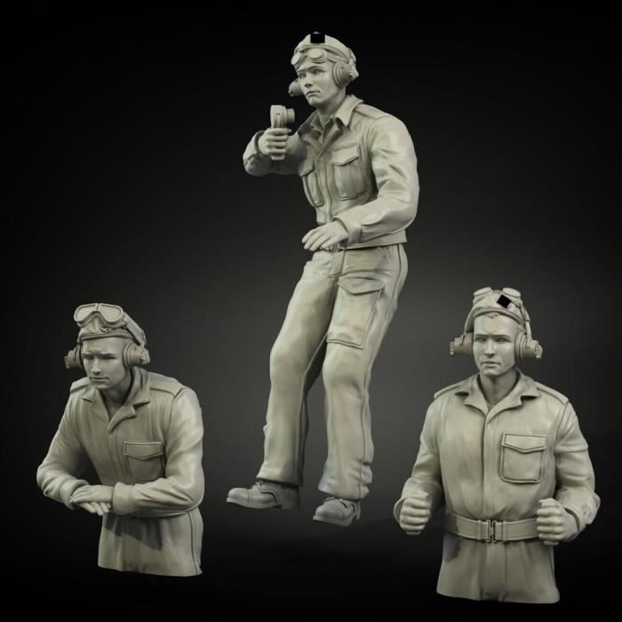 Figurines en résine à l'échelle 1/35, kit de modèle assemblée-C197