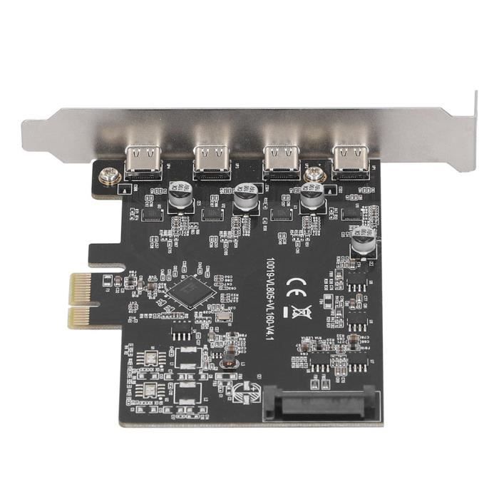 Carte Adaptateur PCI-E, Carte de Conversion de Port série PCI-E vers RS232 2 Ports pour 2000/XP/Server 2003/XP 64 bits/Vista/7/8/Linux/Dos/MAC, Carte