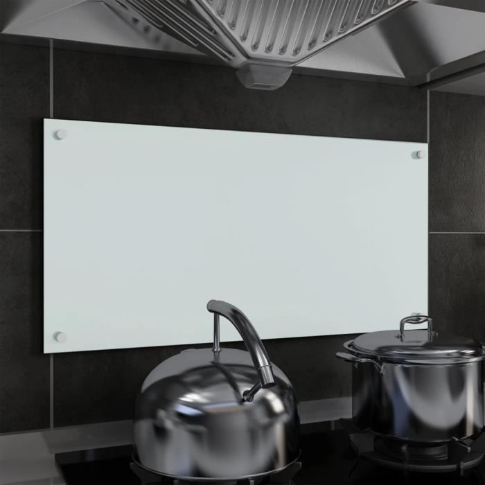 CREDENCE - ACCESSOIRE CREDENCE - FOND DE HOTTE - Dosseret de cuisine Blanc 80 x 40 cm Verre trempé - YW Tech DIO7734921013223