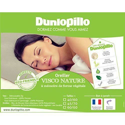Dunlopillo Oreiller Blanc 45 x 70 cm - ORPVEN070045DPO1