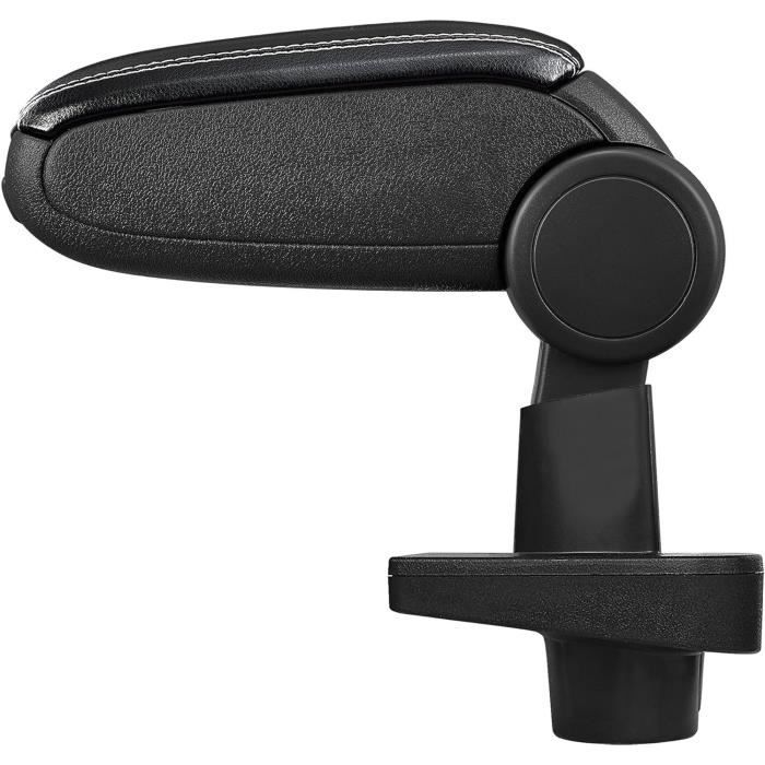 Accoudoir Central Voiture Pour Renault Clio 4, Captur, Clio 3 - Boîte De Rangement - En Cuir/plastique ABS - Noir/Rouge