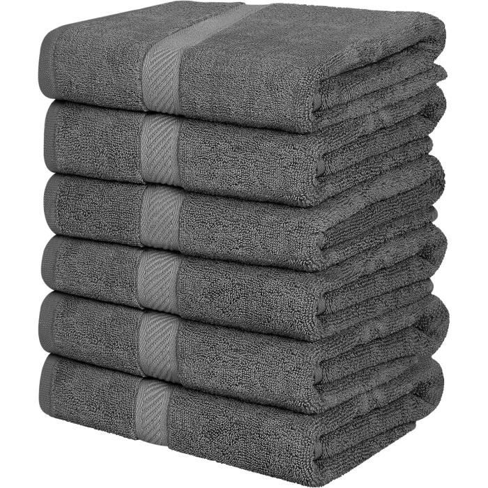 Lot De 6 Serviettes Microfibre S&T – Nid D'abeille, 40,6x68,6 Cm, Ultra Absorbantes, Pour Sport, Yoga, Voyage