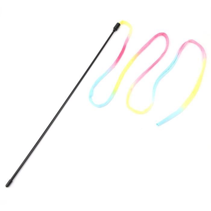 Meilleurs prix pour Drôle chat chaton animal jouer jouet chat tissu teaser bâton chasseur jouet interactif interactif arc-en-ciel baguette ficelle