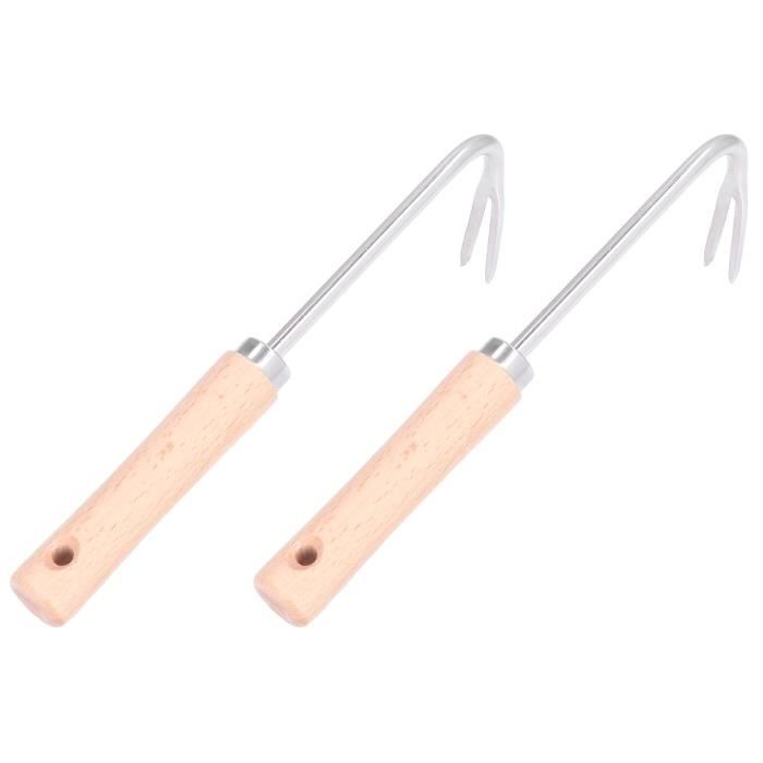 Lot De 2 Désherbeurs Manuels AON – Couteau Arrache Mauvaises Herbes En Acier Renforcé + Manches Ergonomiques Bois De Frêne – Parfait Pour Pelouse & Jardin