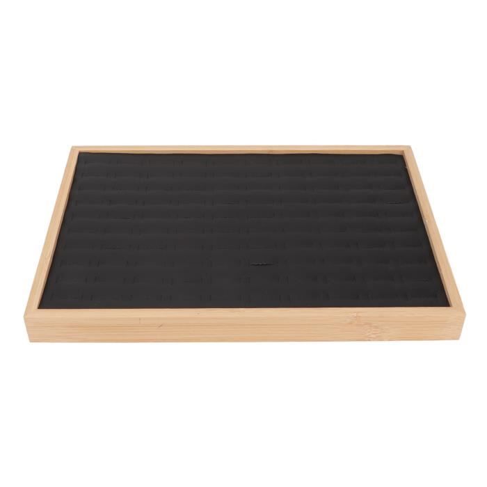 Boîte à Bijoux Velours Boîte Rangement Bijoux Belle Vous - 100 Encoches Velours Gris, Couvercle Verre - Bagues, Boucles D'oreilles Bague Velours Avec Couvercle