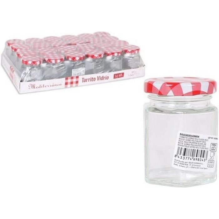 Noir Rekean Mini Pot en Verre de Conservation – Lot de 30 Bocaux Hermétiques – Fabrication Française – Pot avec Couvercle à Visser pour la Conservation au Sec des Aliments Capacité 42ml Noir Rekean Mini Pot en Verre de Conservation – Lot de 30 Bocaux Hermétiques – Fabrication Française – Pot avec Couvercle à Visser pour la Conservation au Sec des Aliments Capacité 42ml