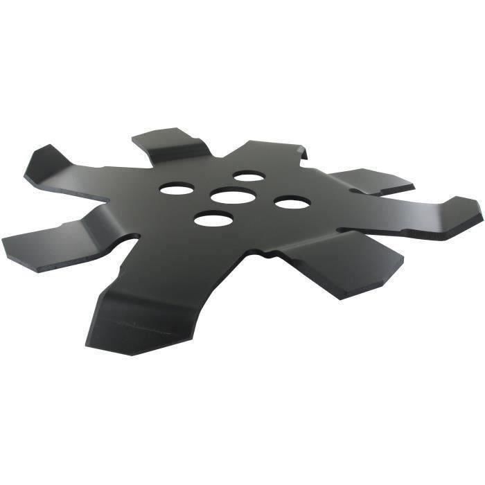 Lame 8 dents spéciale mulching pour débroussailleuse - Coupe de 250mm, alésage: 25,4mm, épaisseur: 3