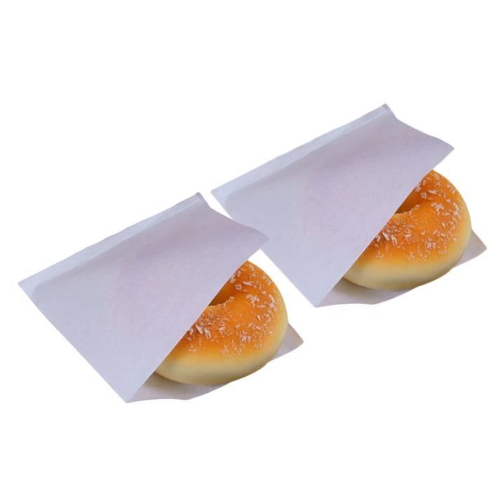 Sac Papier Triangle Hamburger - Kraft Résistant Graisse | 100 Pièces | Alimentation Emballage