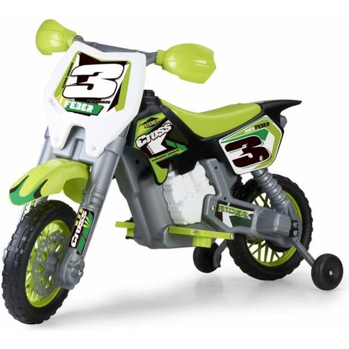 HOMCOM Moto électrique pour enfants scooter électrique pour enfants à  partir de 3 ans batterie 12 Volts vitesse 3-8 km/h vert