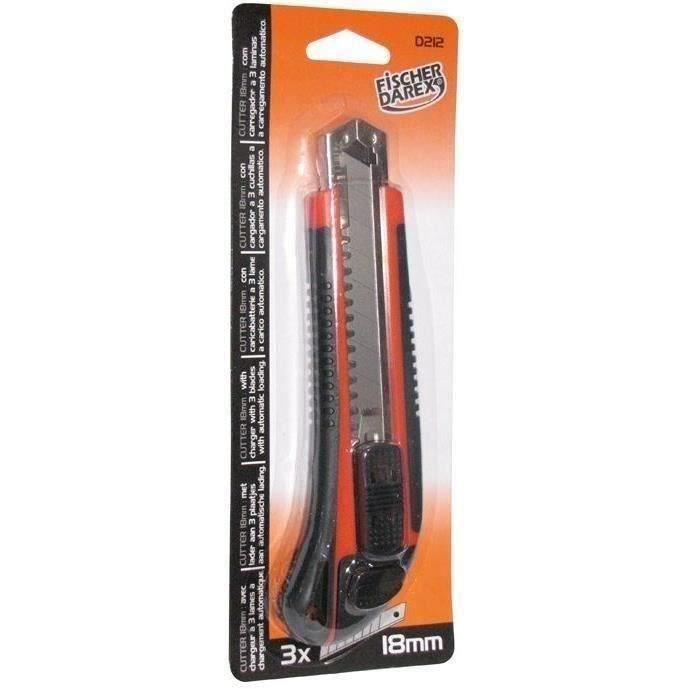 Cutter - FISCHER DAREX - recharge automatique - 18 mm - 6 lames