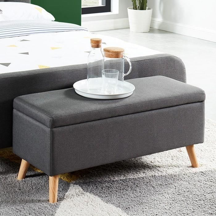Banc Coffre Anthracite 100 Cm Collection Dan Achat Vente