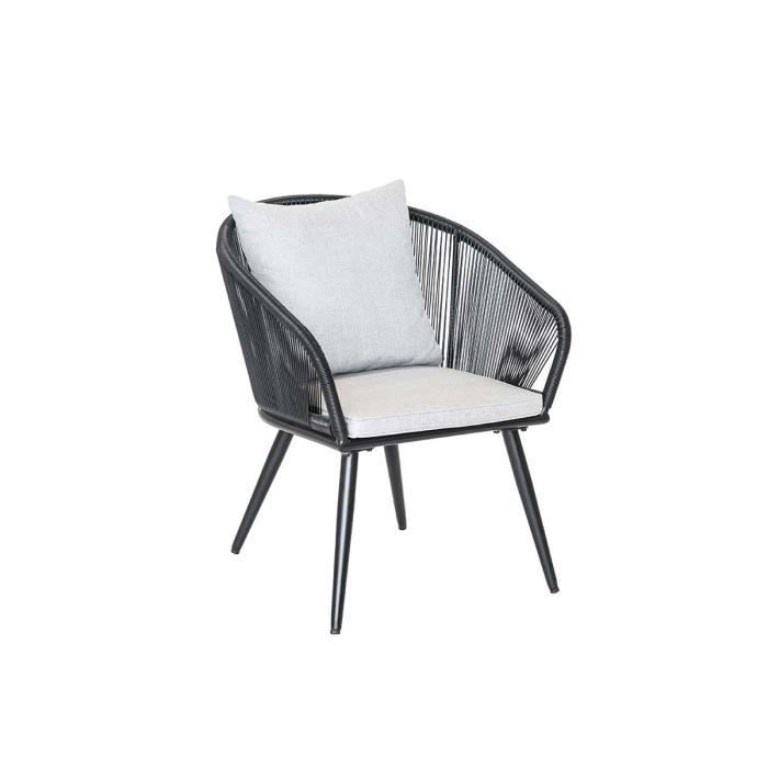 Fauteuil de jardin en résine tressée Comores - Jardiline Fauteuil de jardin en résine tressée Comores - Jardiline