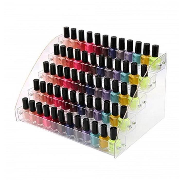 Organisateur Vernis à Ongles 5 Niveaux Acrylique - Plateau Étagère Pour Cosmetics Et Huiles Essentielles - Design Escalier Gain De Place