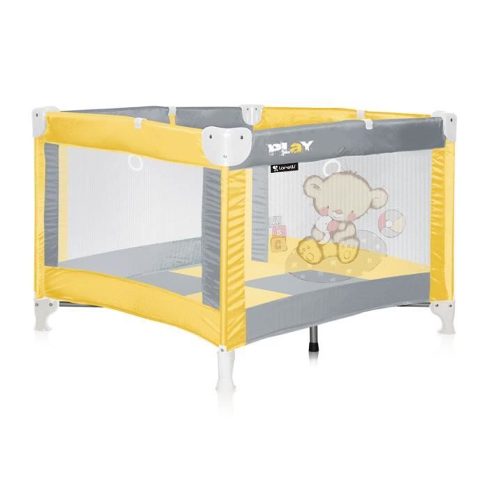 Parc Bébé Djedjeo 90x90cm - Pliable Avec Filet Respirant - 4 Ventouses - Tissu Oxford