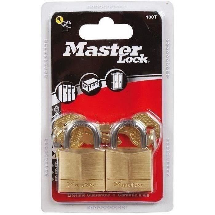 Lot de 2 cadenas en laiton massif 30mm - MASTER LOCK