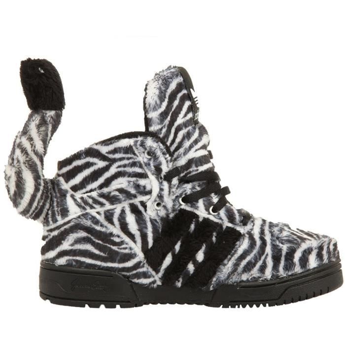 Chaussure bébé ADIDAS JS ZEBRA I - Noir - Lacets - Synthétique