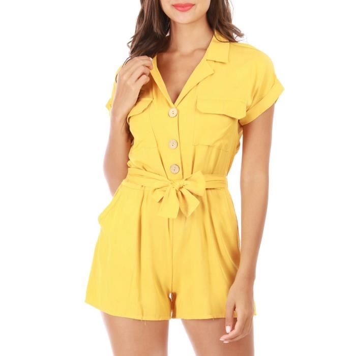 Combishort jaune clearance
