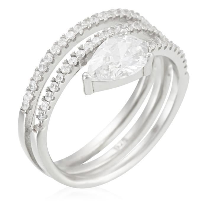 Bague Argent 925 et Zirconium Taille 48 Blanc Achat Vente