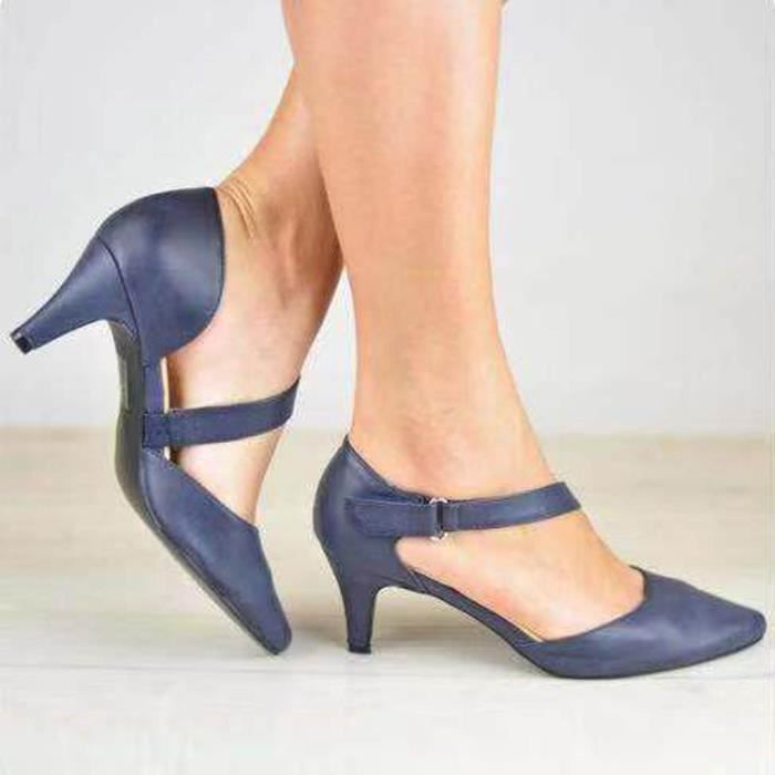 Escarpins A Bout Pointu Pour Femmes Chaussures A Talons Hauts Chaussures Habillees A Bride A La Cheville Bleu Jiaodezmc Achat Vente Escarpins A Bout Pointu Pour Pas Cher Cdiscount