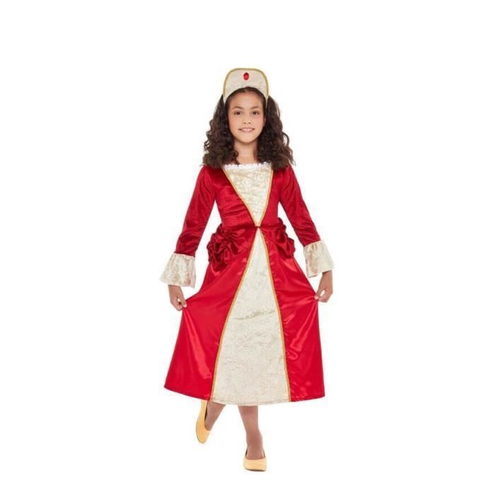D?�guisement Princesse Tudor Rouge pour fille - SMIFFY'S - Princesse Tudor Rouge - Polyester 
