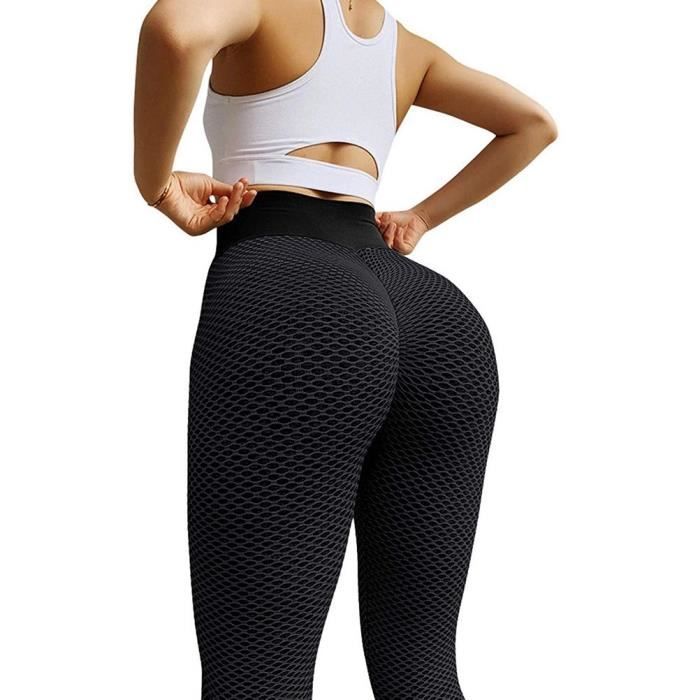 Femmes Push up Legging Anti-Cellulite taille haute Yoga Pantalon Gym Pantalon 