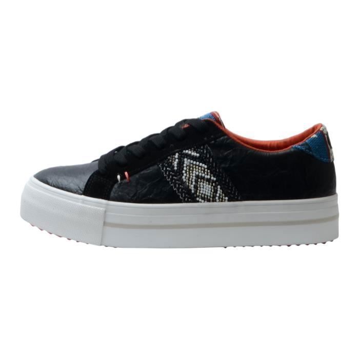Basket DESIGUAL Street Ethnic Femme Lacets Noir