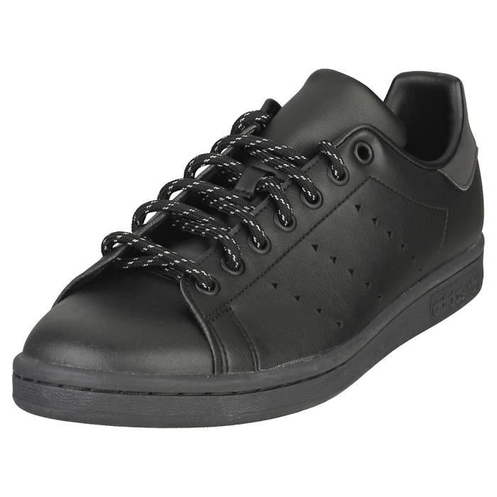 Baskets adidas STAN SMITH GY4980 - Homme - Noir - Textile - Lacets - Caoutchouc