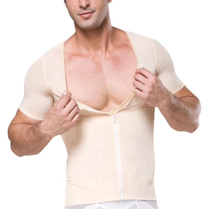 Débardeur Minceur Homme - Shapewear Compression Poitrine/ventre - 90% Polyester 10% Spandex