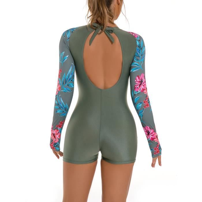 Maillot De Bain 1 Pièce Fille – Anti-UV, Séchage Rapide – Taille 9 Mois à 6 Ans – Imprimé Floral