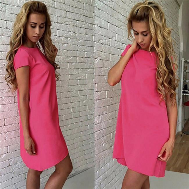 Robe trapeze hot sale manche courte