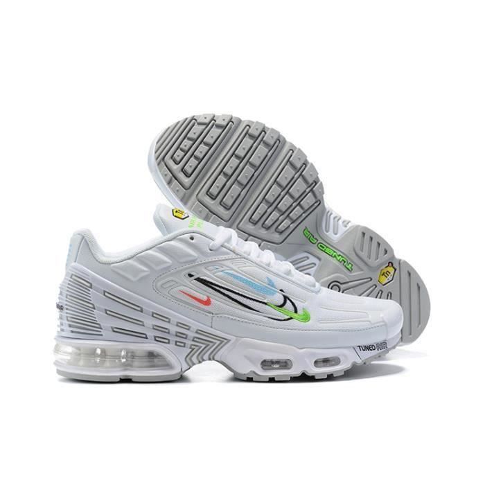 Baskets TN 3 Plus Homme Chaussures Entra nement de Sport Blanc
