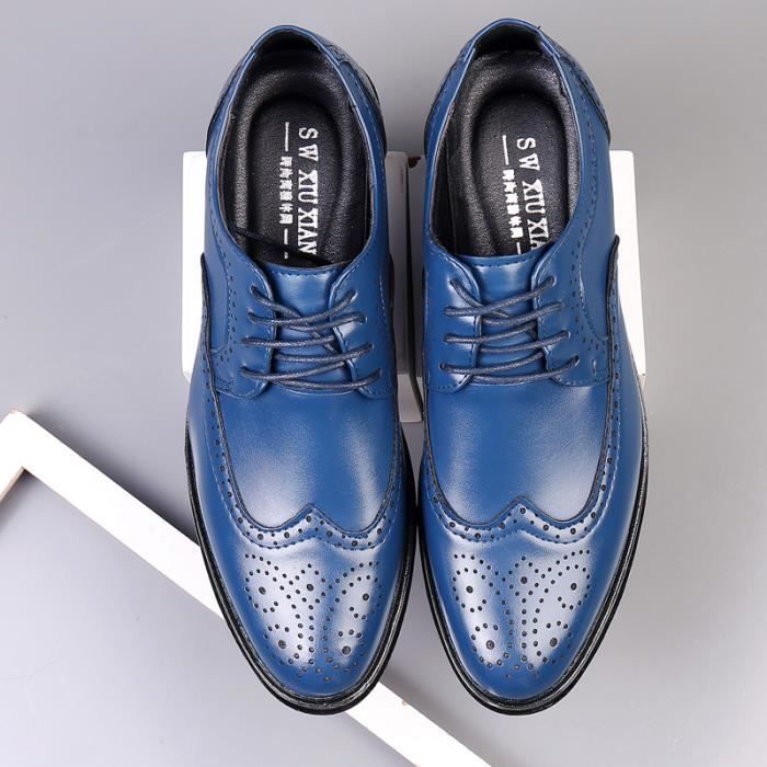 Chaussure cuir sales bleu homme