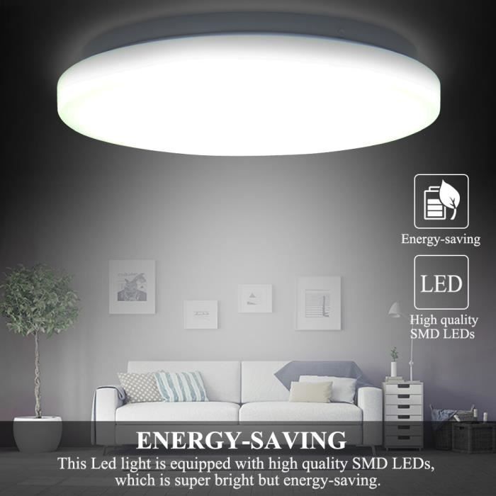 12w 220v Round Led Plafonnier Avec Detecteur De Mouvement Salon