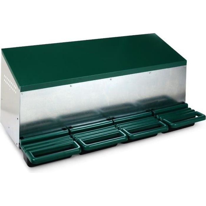 Meilleurs prix pour Poulailler Extérieur en Métal 4 Nichoirs - Gaun - Vert - Poule