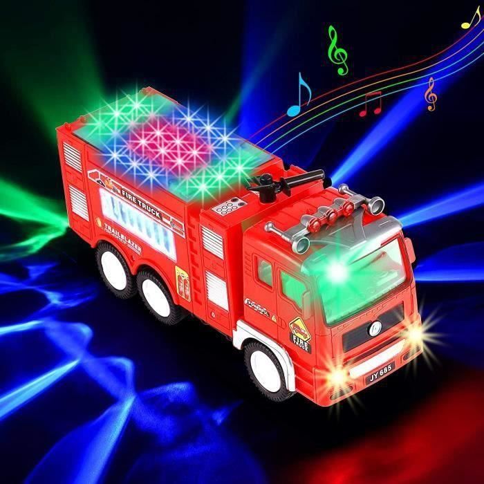 Camion de pompier télécommandé pour enfants,autobus scolaire RC avec son et  lumière,jouets Monster Truck rechargeables 2,4 GHz - Cdiscount Jeux - Jouets