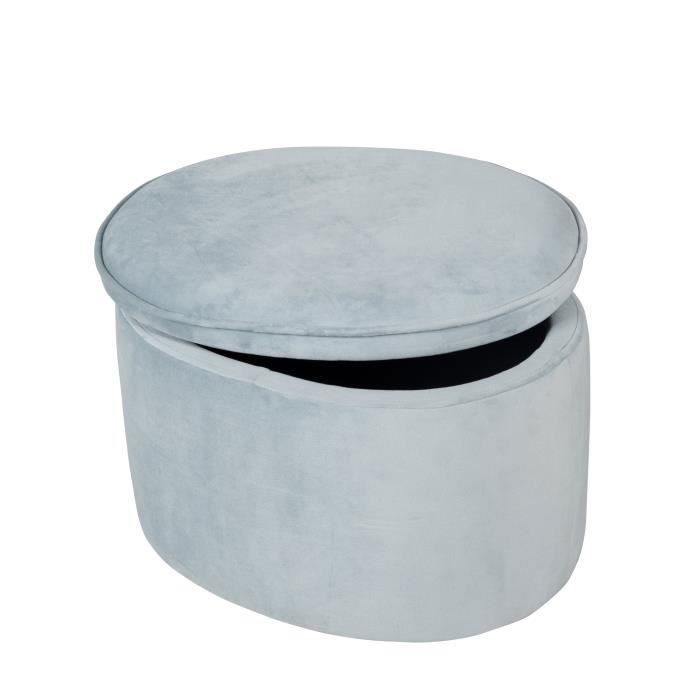Tabouret Coffre Enfant ROBA Lil Sofa en Velours - Bleu clair