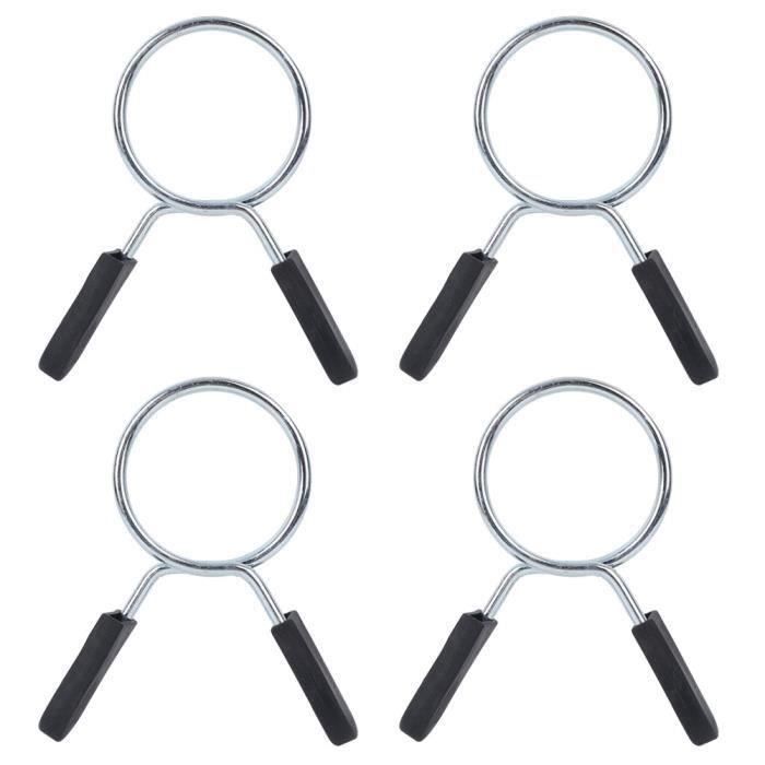 Lot De 4 Pinces à Ressort Pour Haltères – Diamètre 28 Mm, ABS Et Acier, Maintien Ferme Des Disques, Pour Musculation