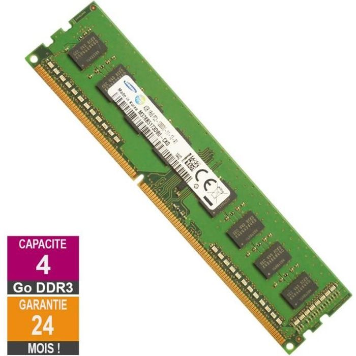 Barrette M moire 4Go RAM DDR3 Samsung M378B5173DB0 CK0 DIMM PC3