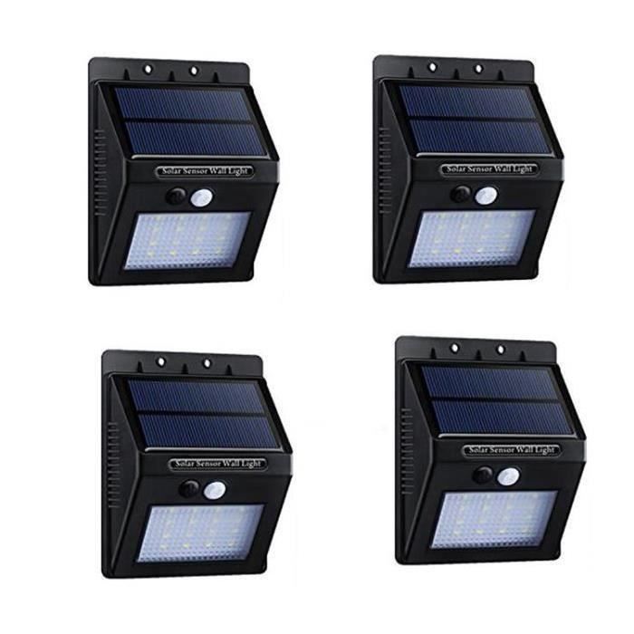 4 Pcs 20 LED Lampe Solaire Extérieure-Eclairage solaires d'extérieur-Lanterne de Jardin