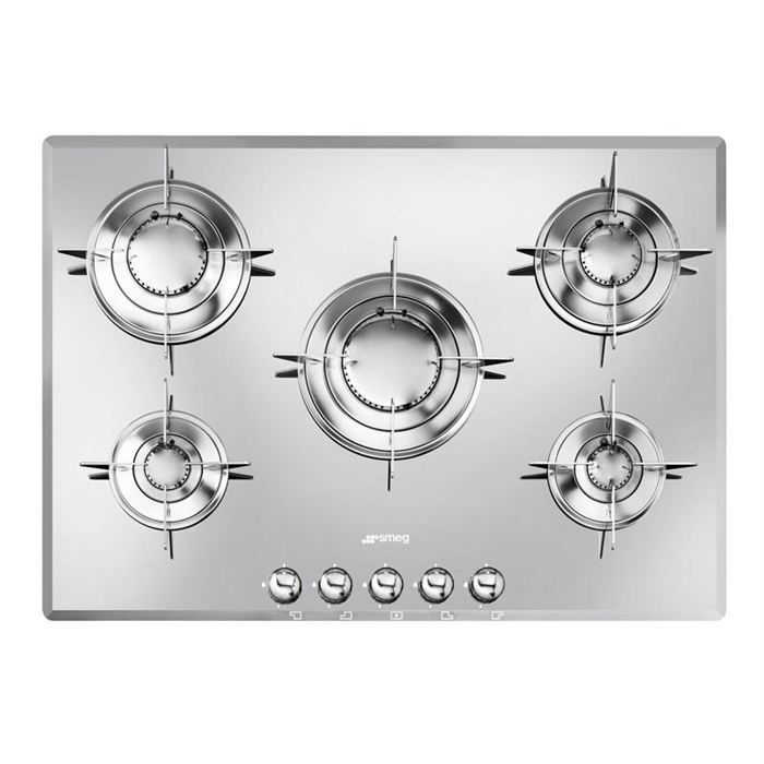 smeg table gaz tout verre 5 foyers ptv705 cdiscount electromenager