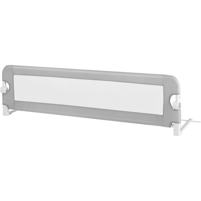 Barrière De Lit Pliable Enfant KESSER 150 Cm - Hauteur Réglable 72-96 Cm, 20 Positions, Avec Sac, Protection Anti-chute