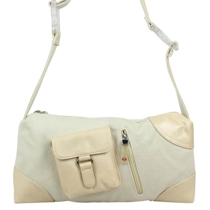 Sac epaule Superga bowling long 204132005 Beige Beige Cdiscount Bagagerie Maroquinerie