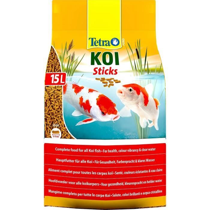 Bâtonnets alimentaires pour poissons de bassin - TETRA - Pour poissons Koï de bassin - Vitalité renforcée