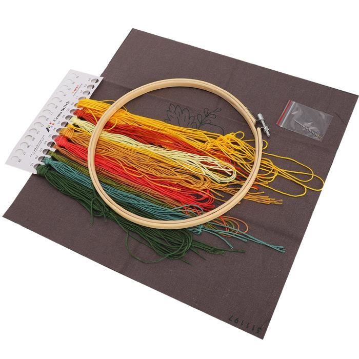 Support Rotatif Pour Broderie Et Point De Croix En Bois De Hêtre - Cadre Ajustable 0-2,5 Cm, Rotation 360° - Pour Cercles Jusqu'à 40 Cm