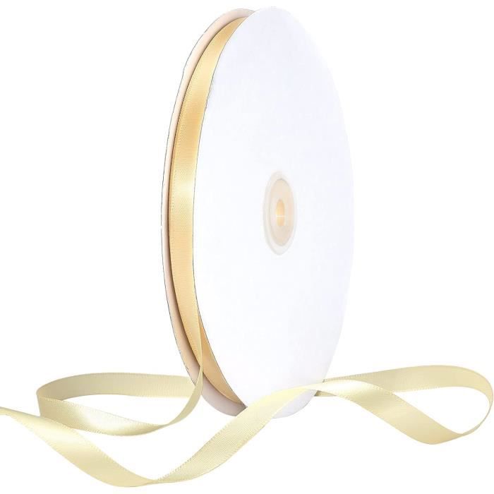 Ruban De Noël Flocage à Pois Dorés - 2m De Ruban Décoratif Pour Emballage Cadeau, Loisirs Créatifs - 2