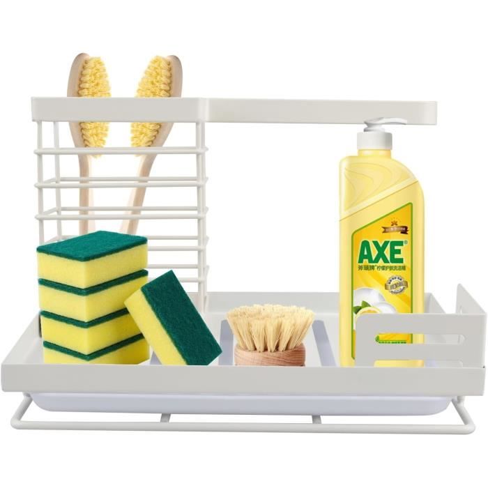 Organiseur D'Évier GEFU Smartline Noir - 50,4 X 3,6 X 3,5 Cm, Avec Bac D'Égouttage Et Support Serviettes