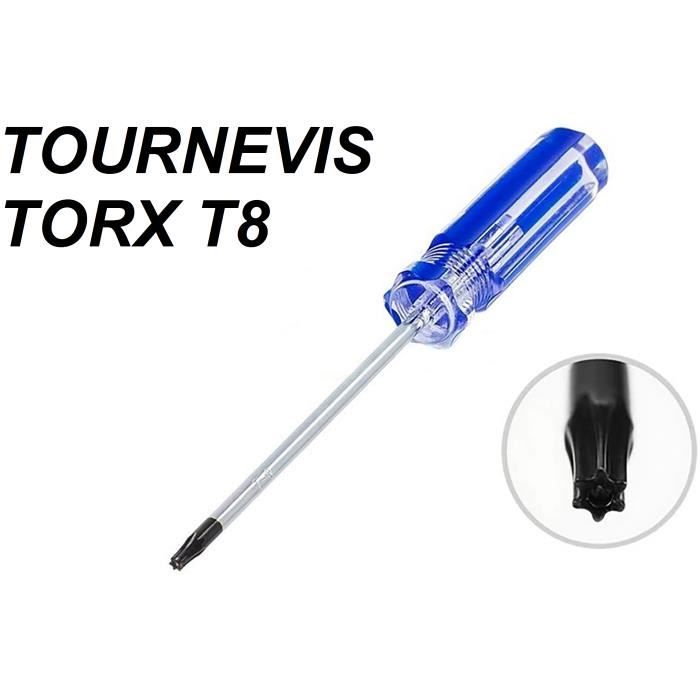Tournevis Torx T8 pour Xbox 360, Xbox One, PS3, PS4 - Marque TRIXES - Embout de 75mm - Couleur Bleue