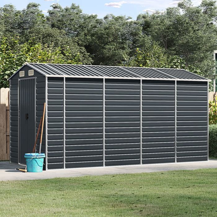 vidaXL Abri de Jardin Cabane à Outils avec Poignées Remise à Outils avec Toit Inclinable Abri de Rangement Patio 3188256
