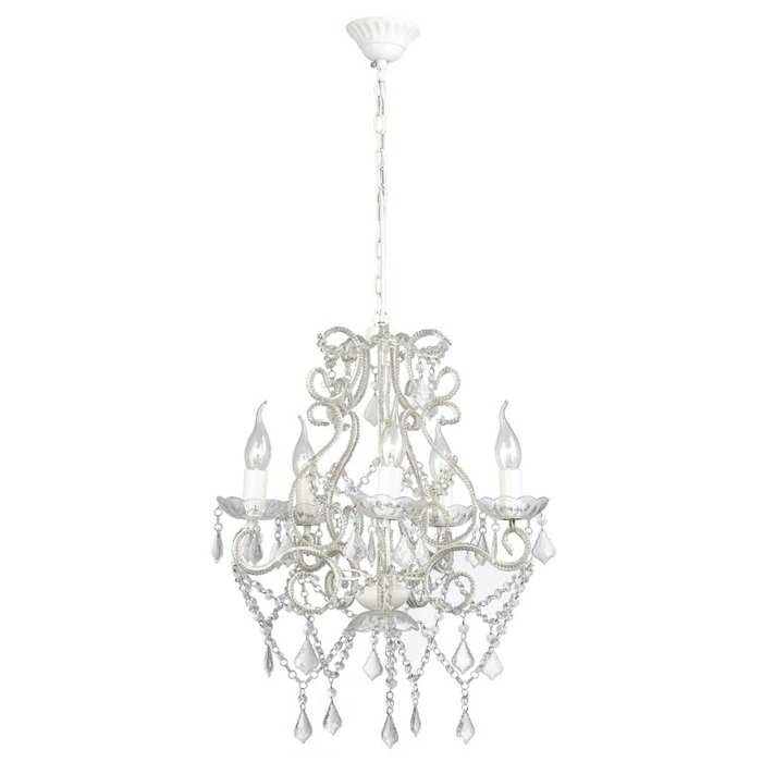 Lustre Classique Plafonnier 5 Feux 2800 Pampilles