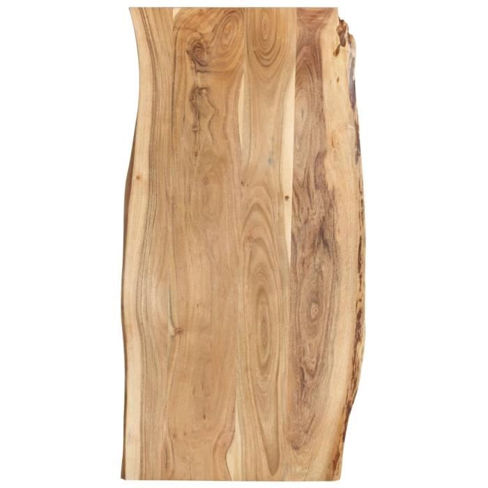 vidaXL Dessus de table Bois dacacia massif 118x(50-60)x25 cm